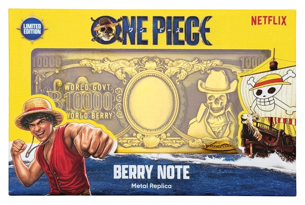 One Piece réplique Billet de banque en métal 10 000 World Berry 6 x 15 cm