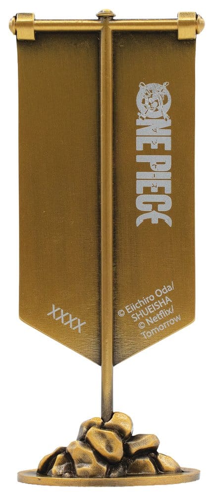 One Piece réplique Bannière en métal de l'équipage du Chapeau de paille 11 x 6 cm