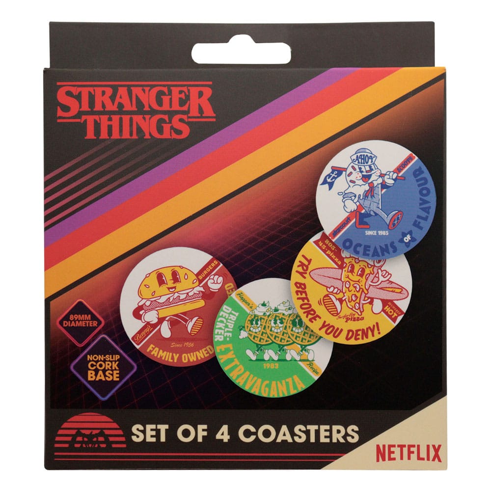 Stranger Things pack 4 sous-verres