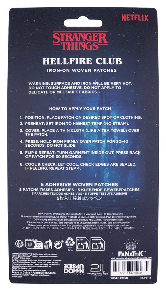 Stranger Things Patchs en Tissu 5-Pack
