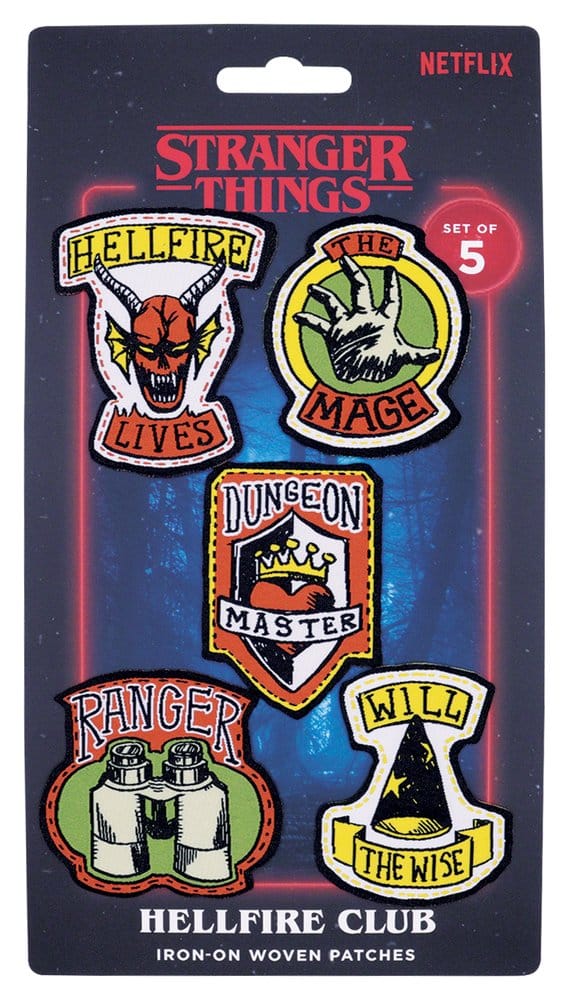 Stranger Things Patchs en Tissu 5-Pack