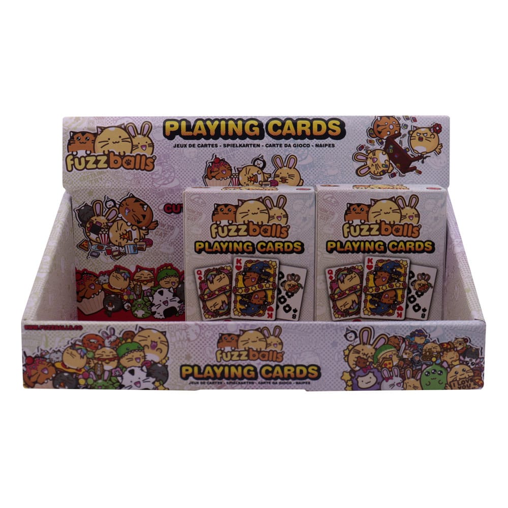 Fuzzballs présentoir jeux de cartes à jouer (12)