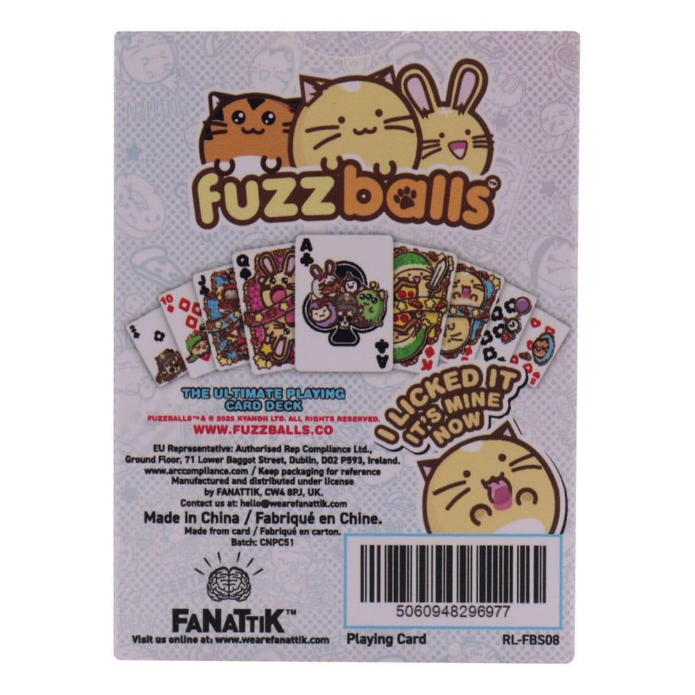 Fuzzballs présentoir jeux de cartes à jouer (12)