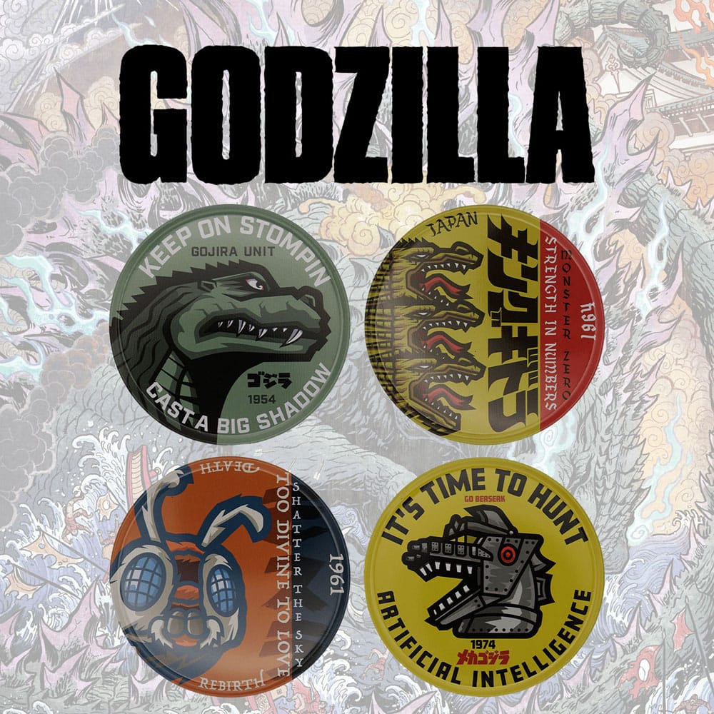 Godzilla pack 4 sous-verres