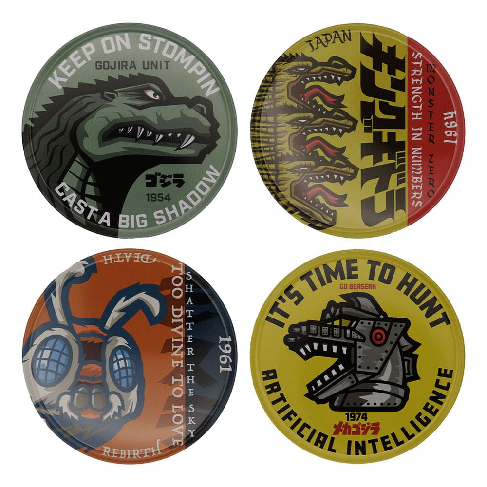 Godzilla pack 4 sous-verres