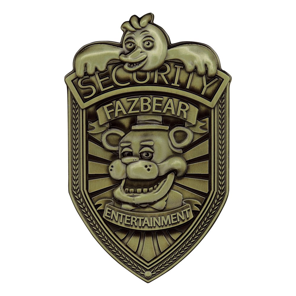 Five Nights at Freddy´s réplique Security Badge Antique Brass Edition