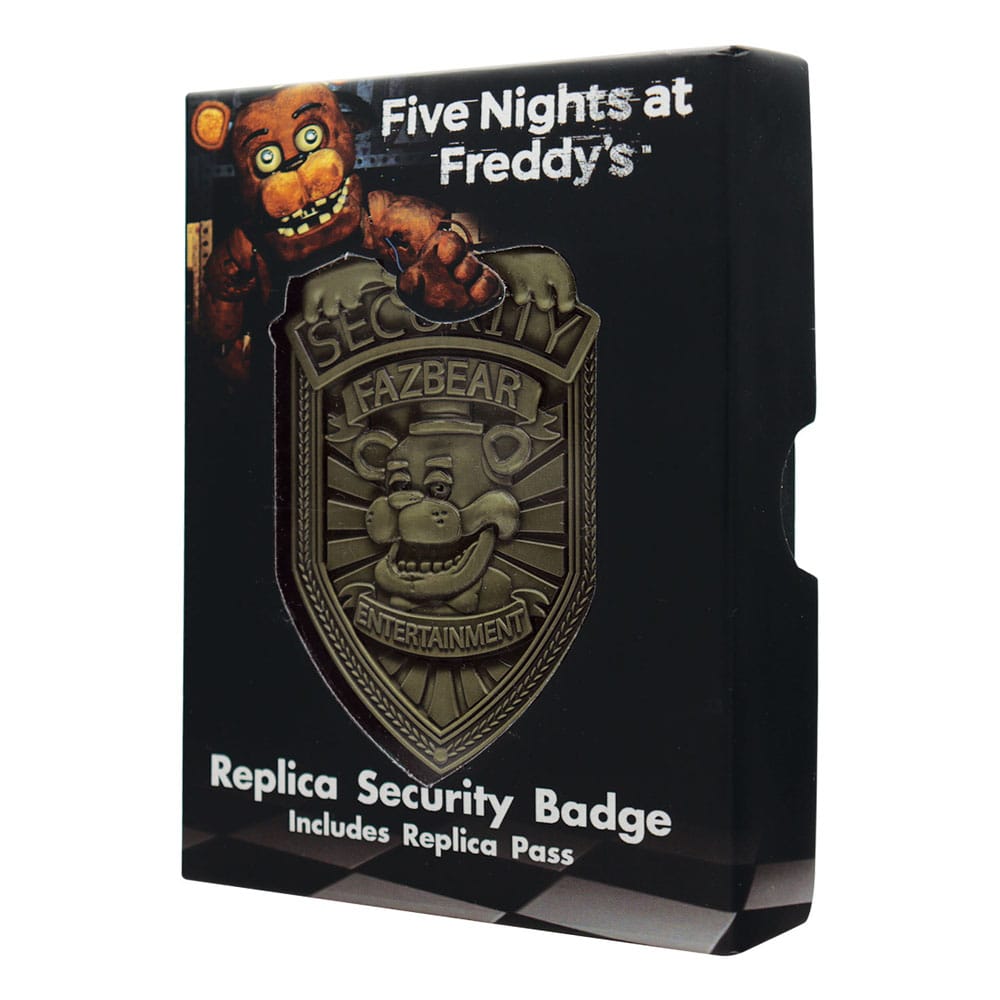 Five Nights at Freddy´s réplique Security Badge Antique Brass Edition