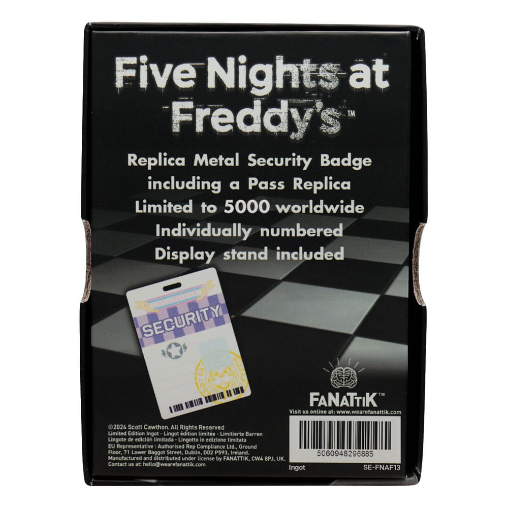 Five Nights at Freddy´s réplique Security Badge Antique Brass Edition