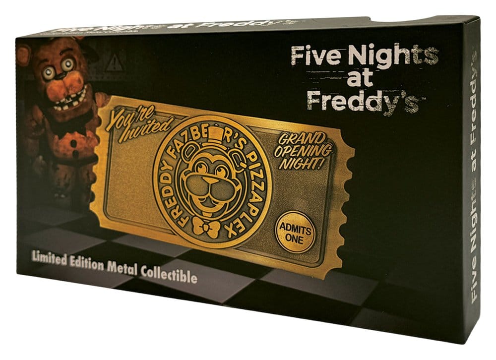 Five Nights at Freddy’s réplique Pizzaplex Opening Night Ticket Limited Edition 16 x 8 cm