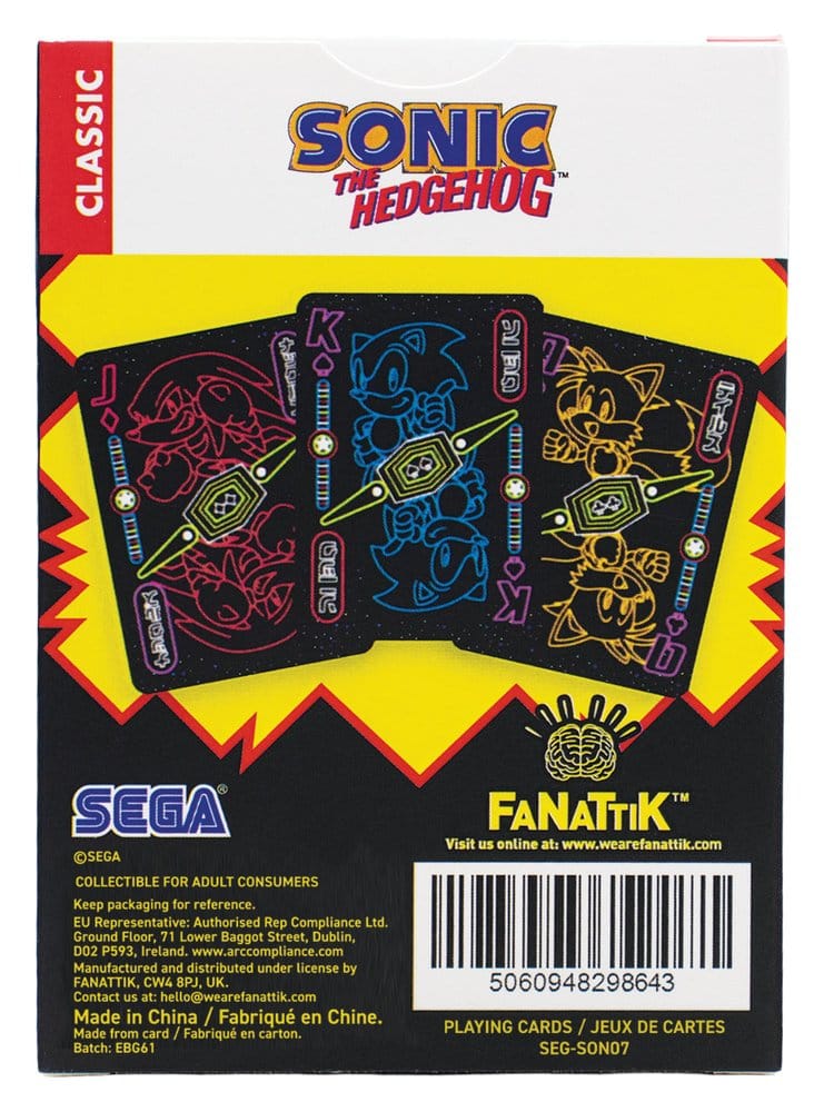 Sonic the Hedgehog Jeu de Cartes Présentoir (12 Paquets)