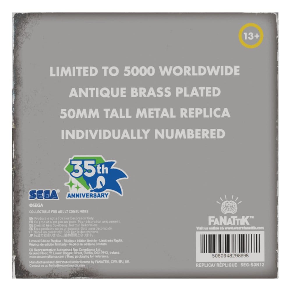 Sonic the Hedgehog réplique 35th Anniversary Metal Boot Limited Edition
