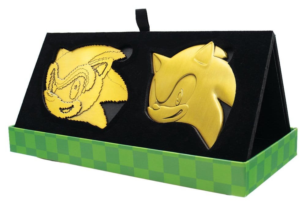 Sonic the Hedgehog set de médaillons 35th Anniversary Then & Now Limited Edition