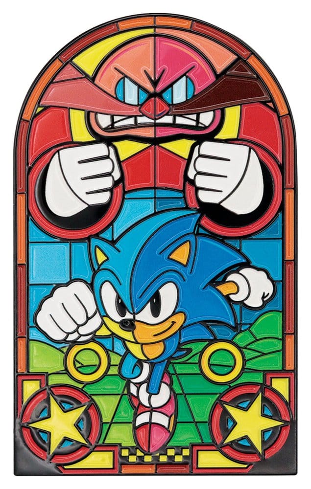 Sonic The Hedgehog Lingot Stained Glass Window Style 60 cm