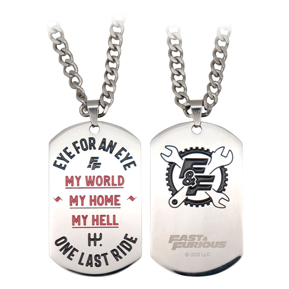 Fast & Furious pendentifs Dog Tag