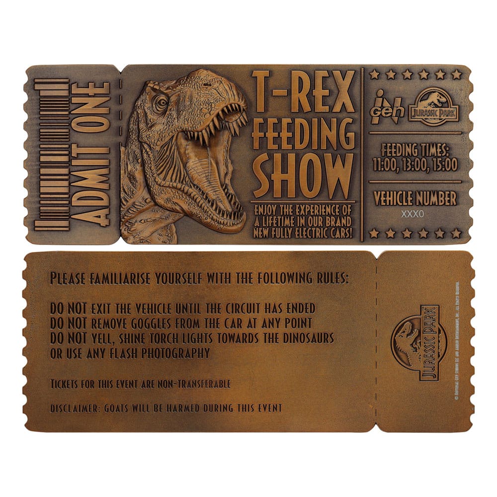 Jurassic Park réplique 1/1 Feeding Show Ticket