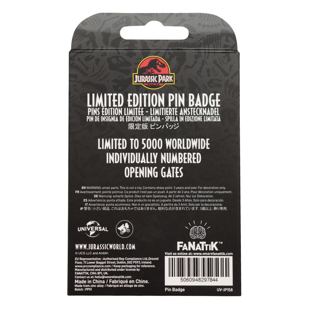 Jurassic Park pin Gates Hinged