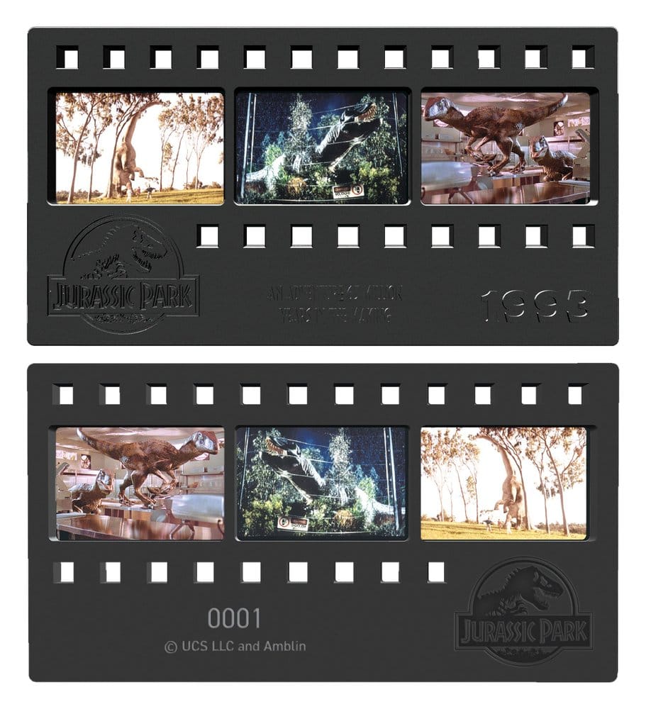 Jurassic Park Lingot Metal Film Strip Collectible 12 cm