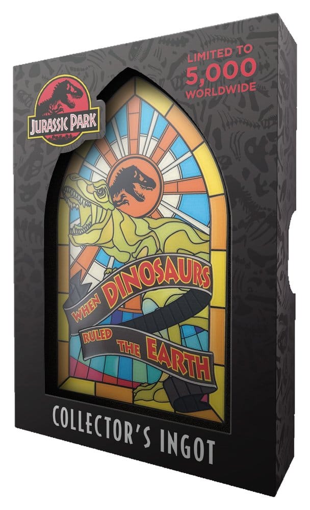 Jurassic Park Lingot Stained Glass Style Metal 11 cm