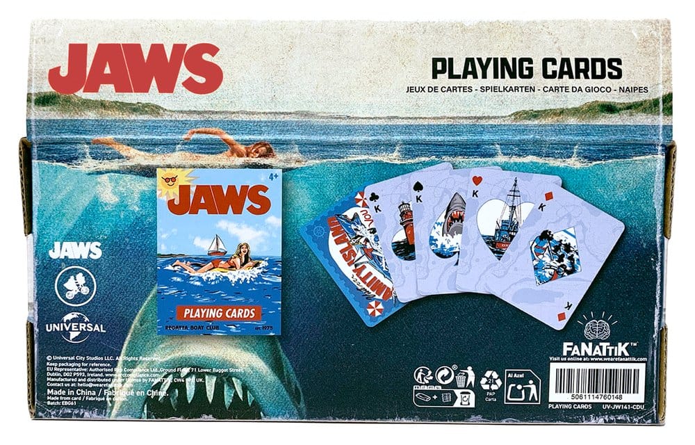 Les Dents de la mer Jeu de Cartes Présentoir (12 Paquets)