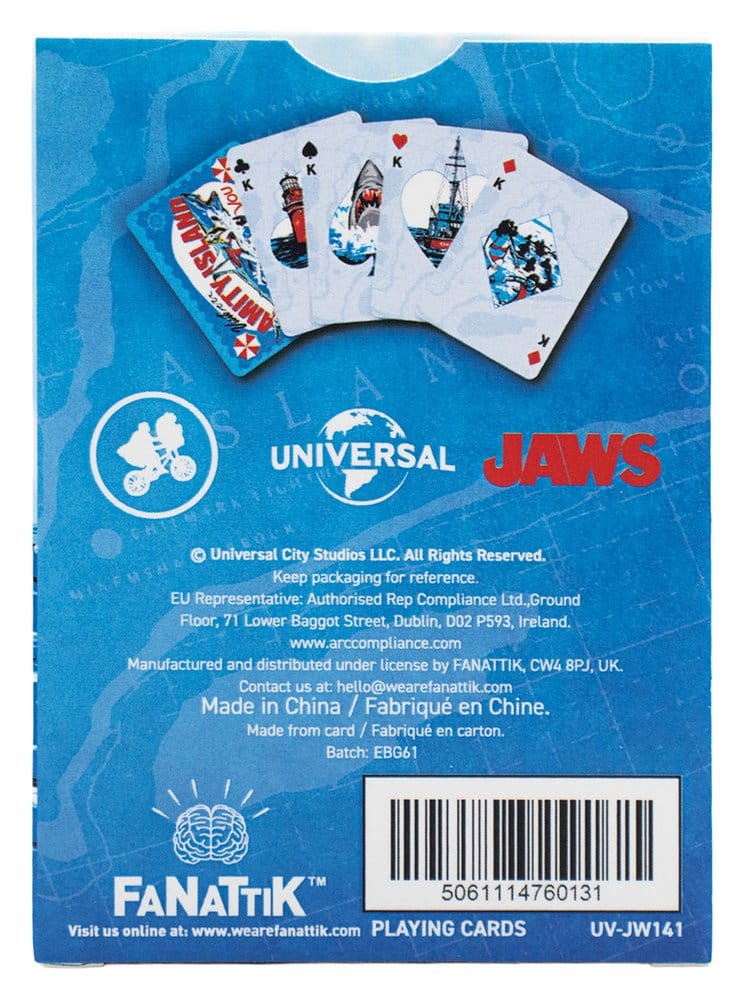 Les Dents de la mer Jeu de Cartes Présentoir (12 Paquets)