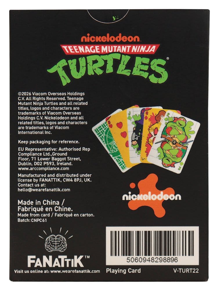 Tortues Ninja jeu de cartes à jouer Boîte de présentation (12)
