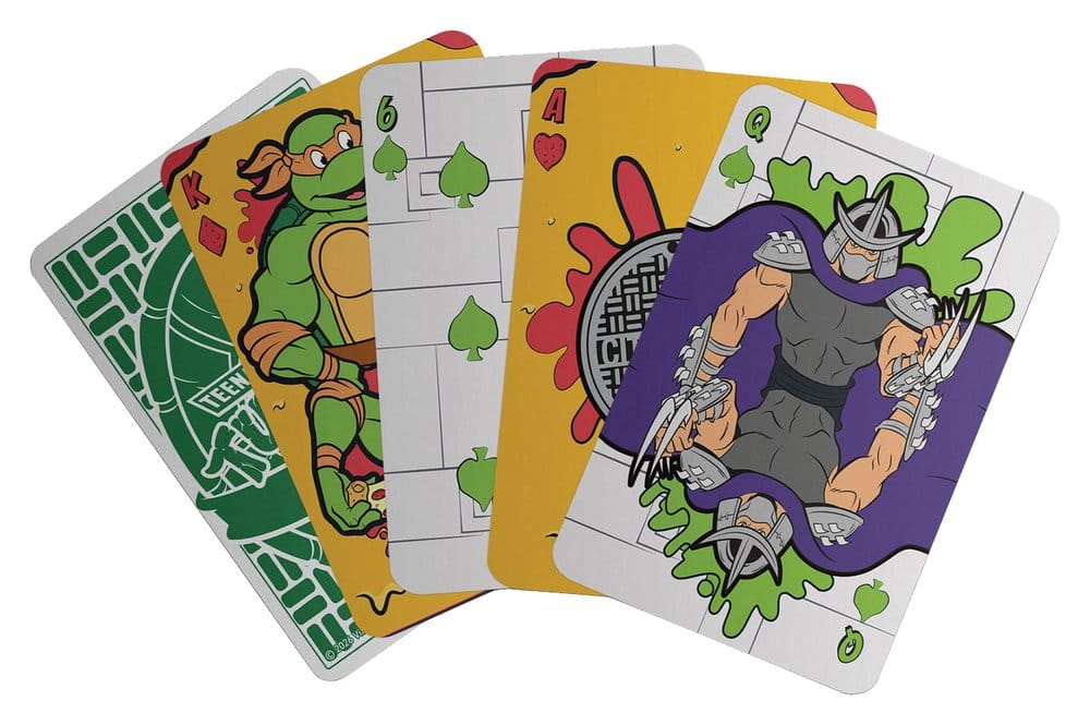 Tortues Ninja jeu de cartes à jouer Boîte de présentation (12)