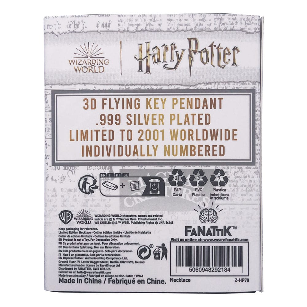 Harry Potter pendentif et collier Flying Key