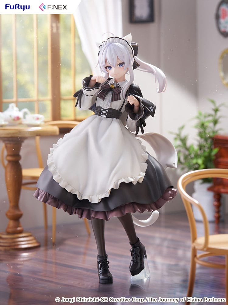 Wandering Witch: The Journey of Elaina F:NEX statuette PVC 1/7 Elaina Maid costume with cat ears Ver. 24 cm