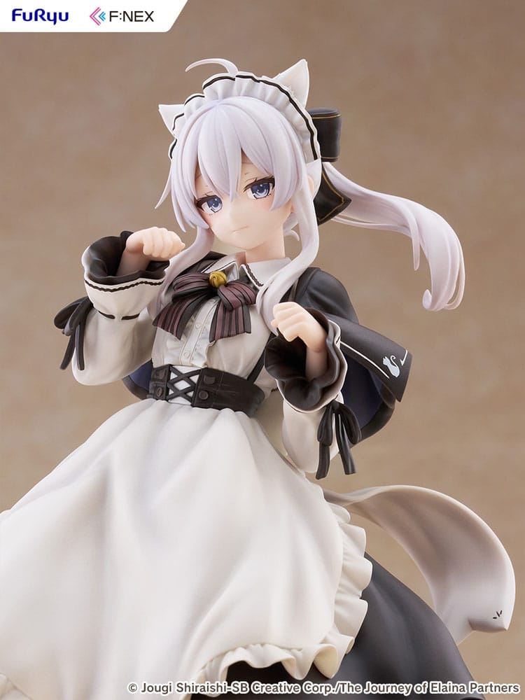 Wandering Witch: The Journey of Elaina F:NEX statuette PVC 1/7 Elaina Maid costume with cat ears Ver. 24 cm