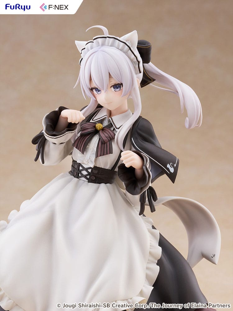 Wandering Witch: The Journey of Elaina F:NEX statuette PVC 1/7 Elaina Maid costume with cat ears Ver. 24 cm
