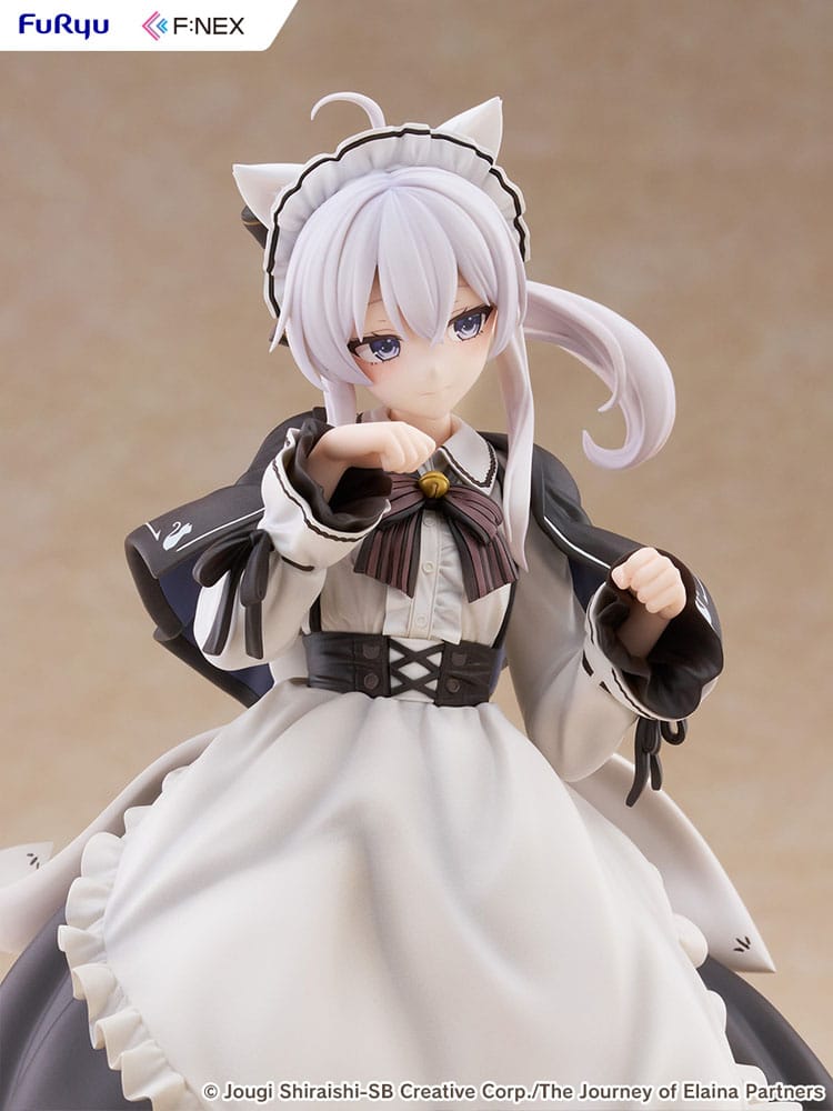 Wandering Witch: The Journey of Elaina F:NEX statuette PVC 1/7 Elaina Maid costume with cat ears Ver. 24 cm
