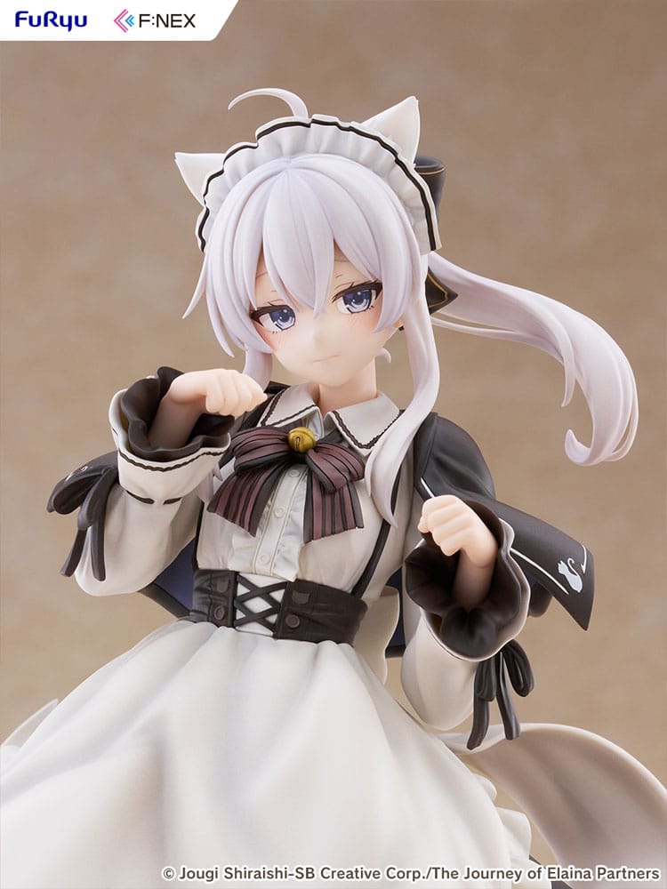 Wandering Witch: The Journey of Elaina F:NEX statuette PVC 1/7 Elaina Maid costume with cat ears Ver. 24 cm