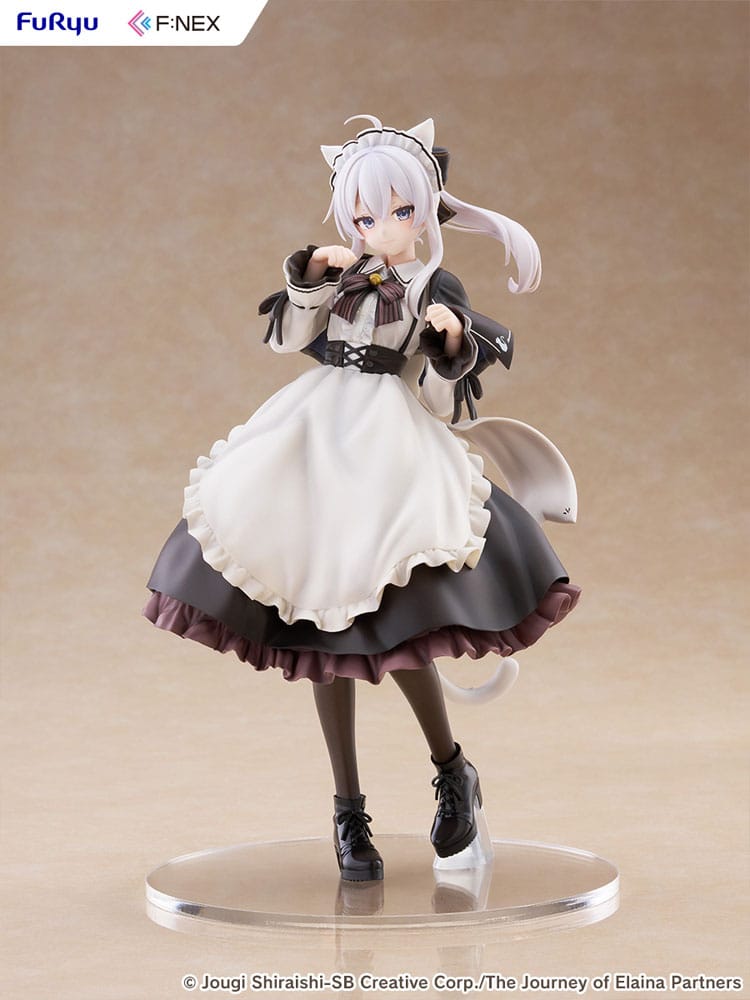 Wandering Witch: The Journey of Elaina F:NEX statuette PVC 1/7 Elaina Maid costume with cat ears Ver. 24 cm