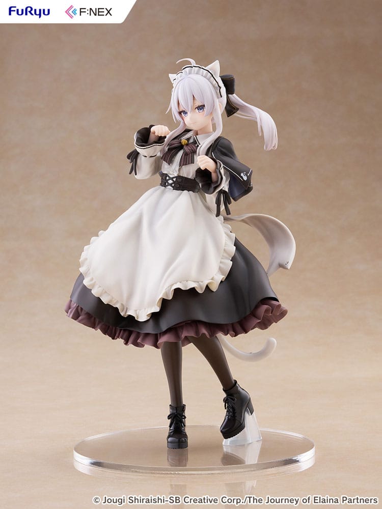 Wandering Witch: The Journey of Elaina F:NEX statuette PVC 1/7 Elaina Maid costume with cat ears Ver. 24 cm
