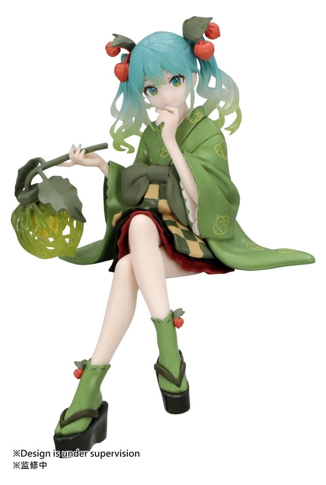 Hatsune Miku figurine PVC Noodle Stopper Flower Fairy Winter Cherry Green Color Ver. 15 cm