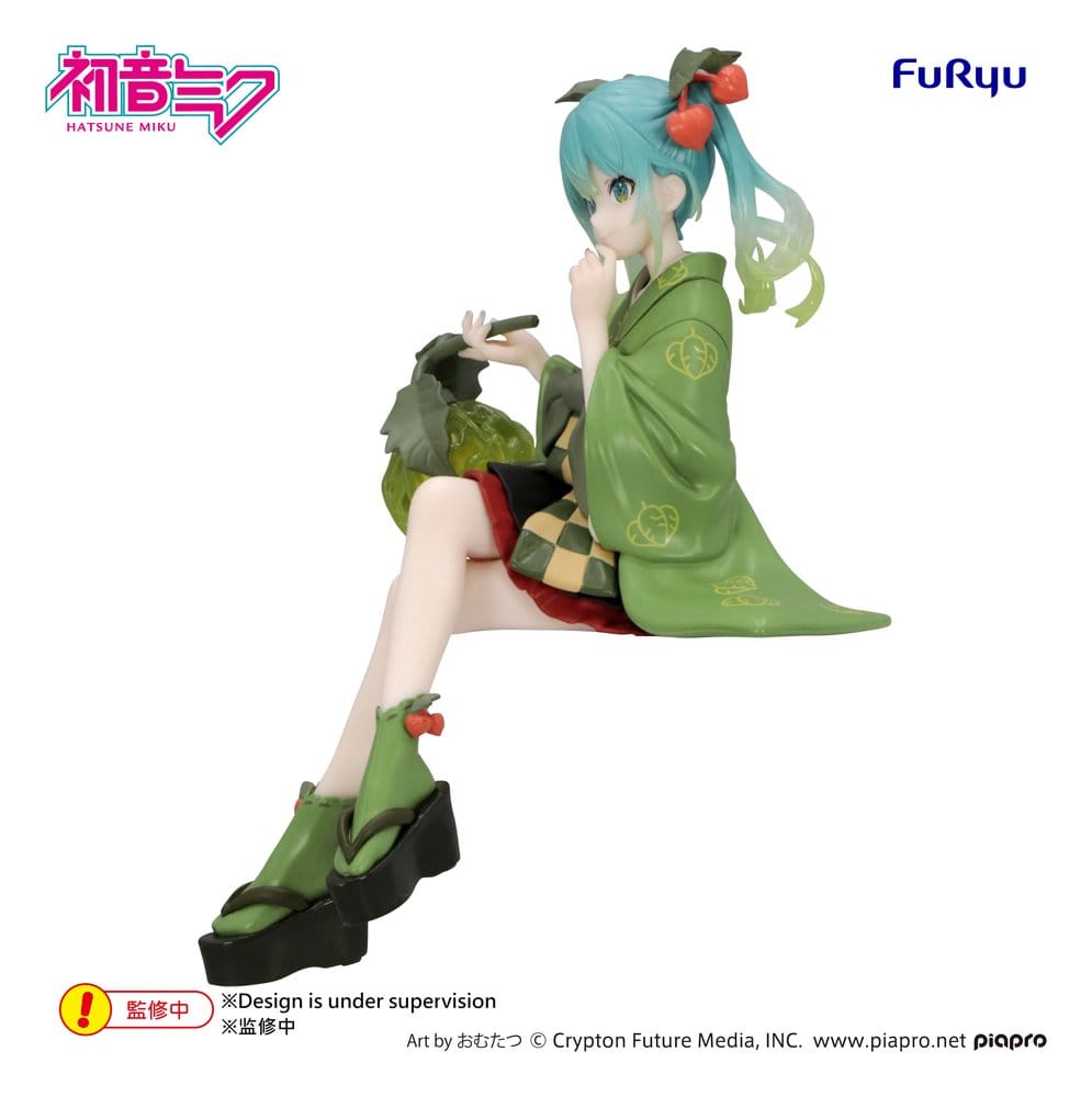 Hatsune Miku figurine PVC Noodle Stopper Flower Fairy Winter Cherry Green Color Ver. 15 cm