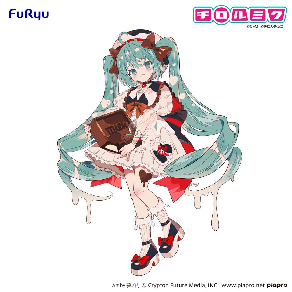 Hatsune Miku x Tirol Choco statuette PVC Trio-Try-iT Hatsune Miku Milk Ver. 18 cm