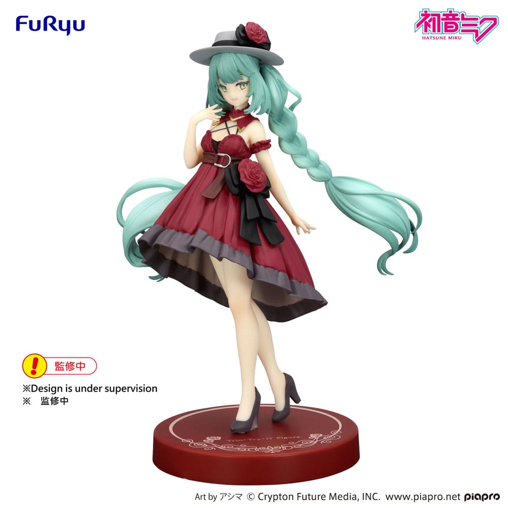 Hatsune Miku statuette PVC Trio-Try-iT Hatsune Miku Outing Dress Red Color Ver. 19 cm