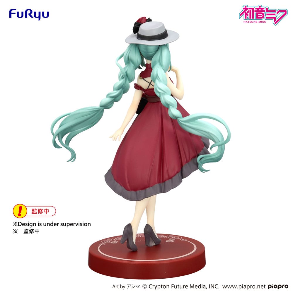Hatsune Miku statuette PVC Trio-Try-iT Hatsune Miku Outing Dress Red Color Ver. 19 cm