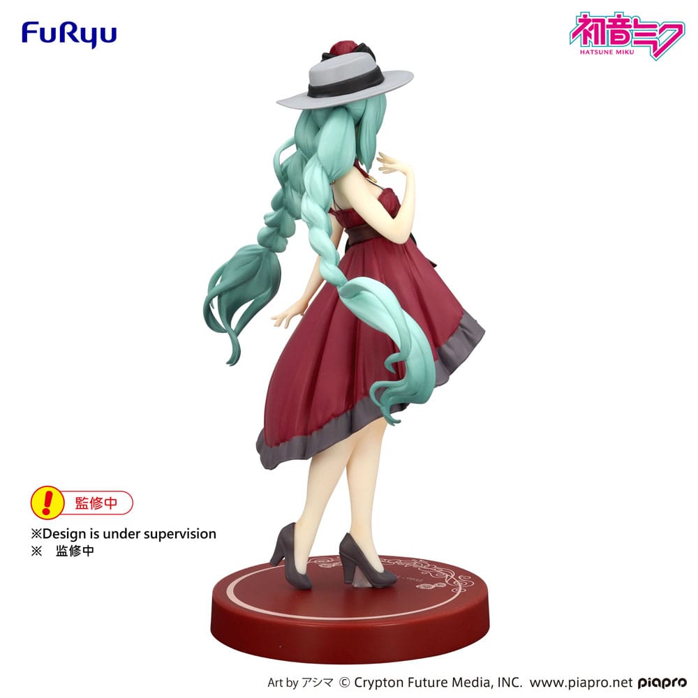 Hatsune Miku statuette PVC Trio-Try-iT Hatsune Miku Outing Dress Red Color Ver. 19 cm