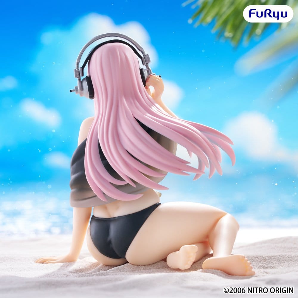 Super Sonico statuette PVC Noodle Stopper Super Sonico Swimsuit Black Color Ver. 10 cm