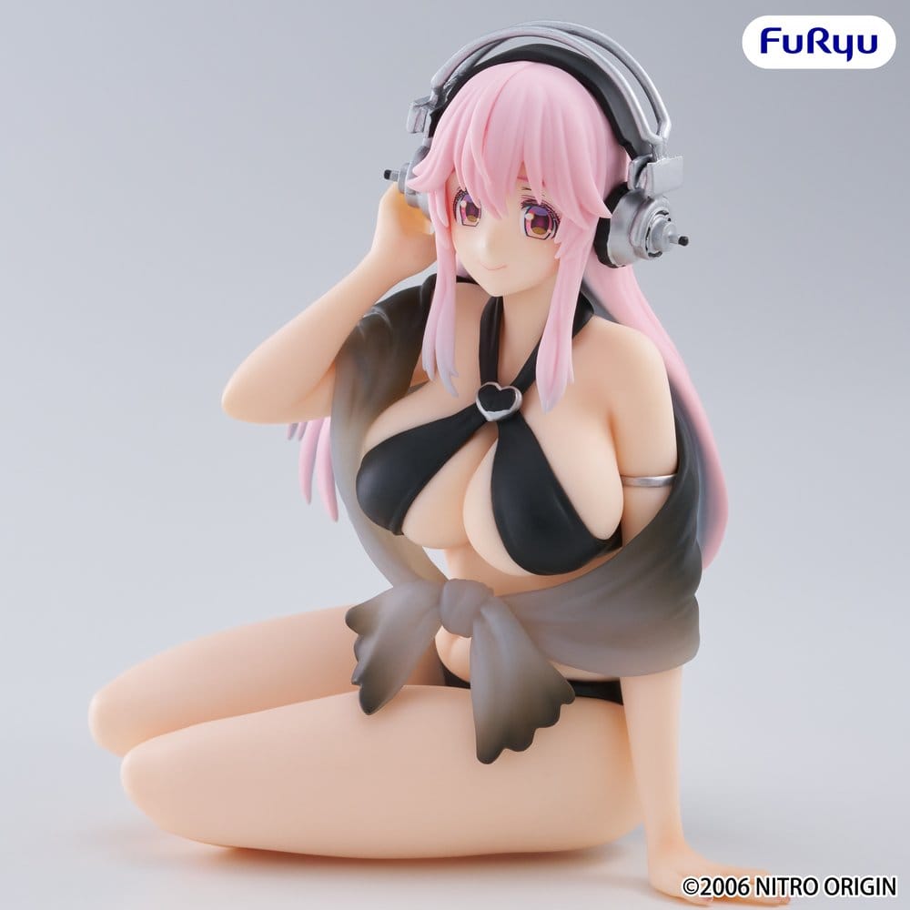 Super Sonico statuette PVC Noodle Stopper Super Sonico Swimsuit Black Color Ver. 10 cm