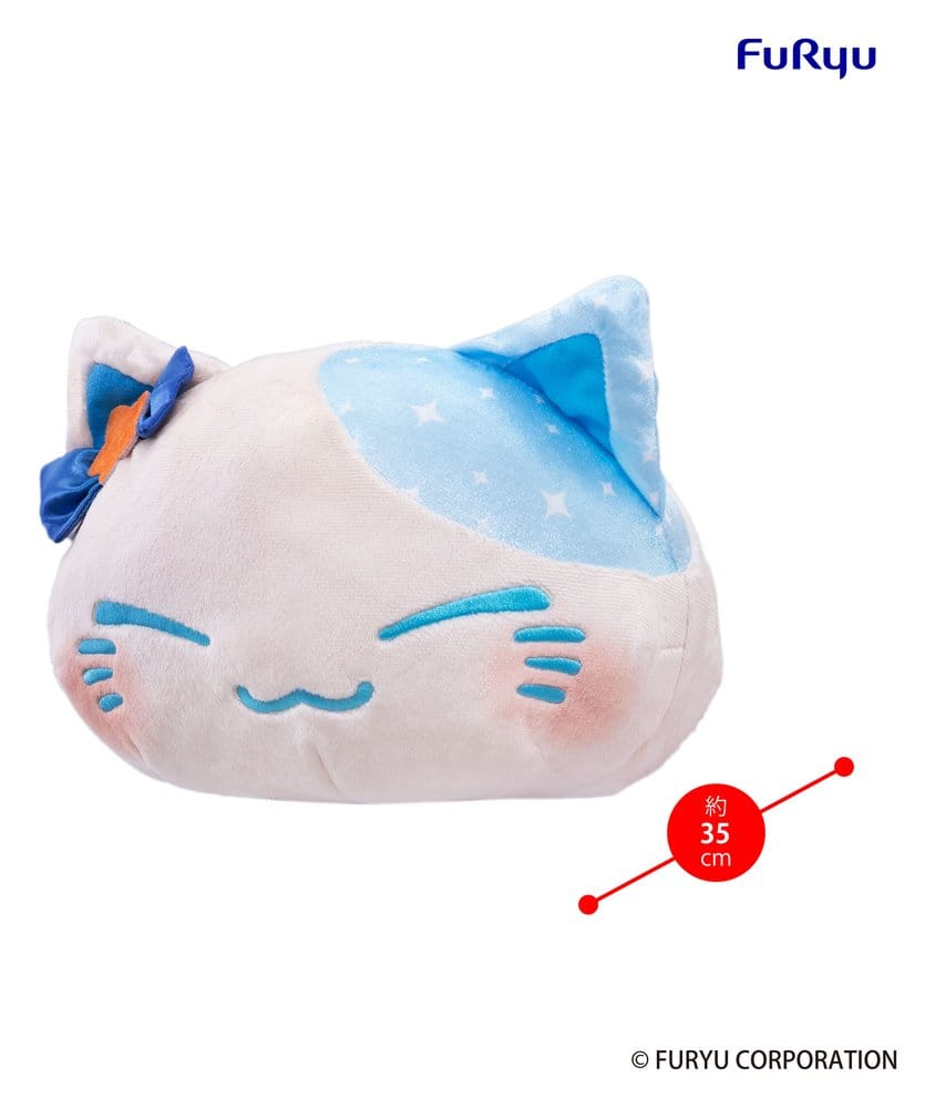 Nemuneko Cat peluche Big Plush Blue 35 cm