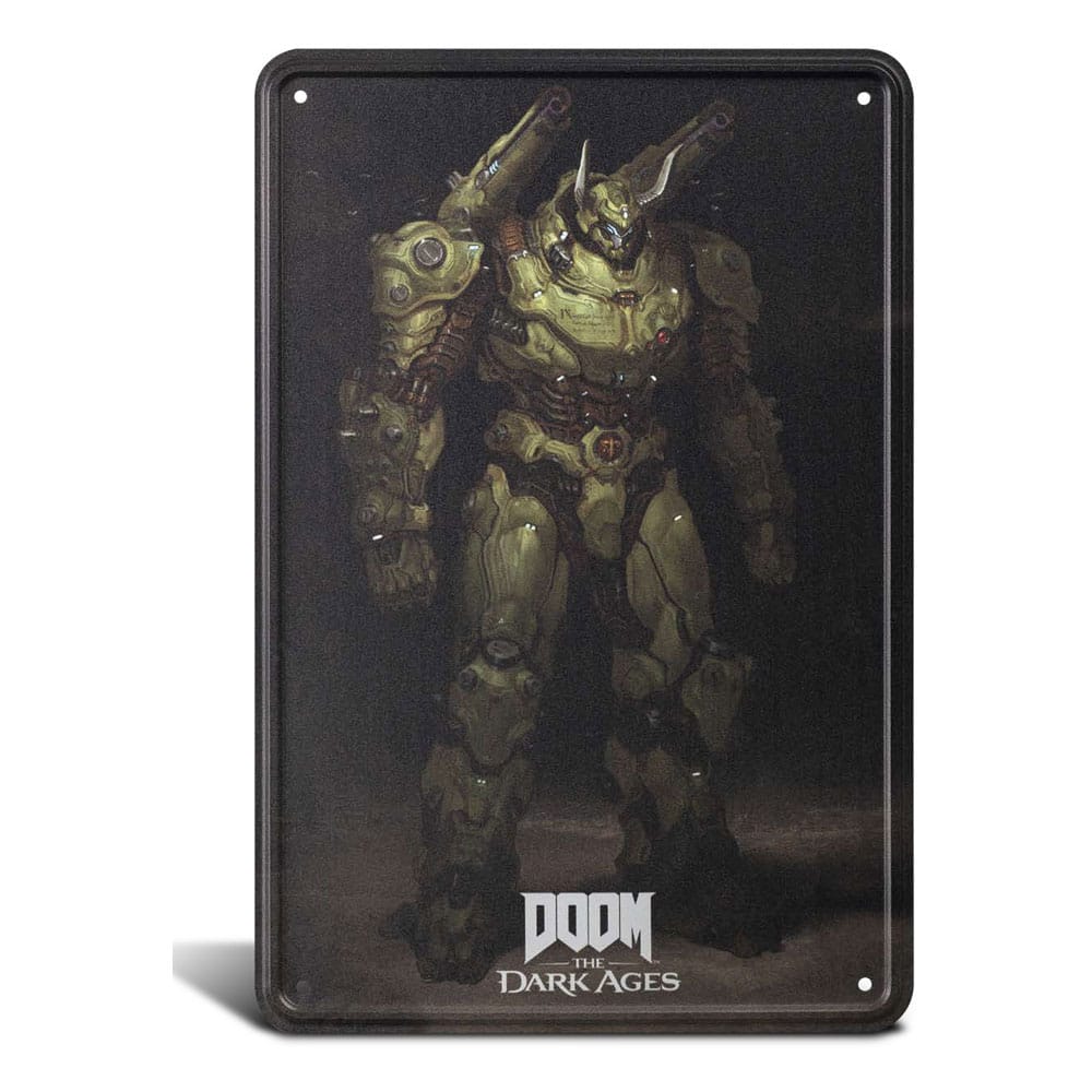 Doom The Dark Ages panneau métal Atlan 20 x 30 cm