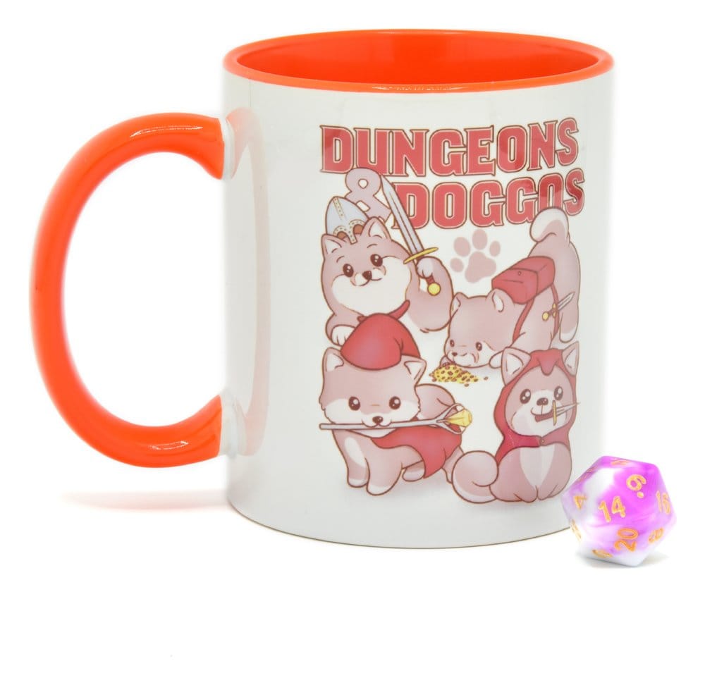 Glassstaff pack mug avec dés D20 Dungeons & Doggos