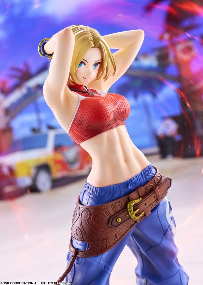 Fighting Girls Collection The King of Fighters XV figurine PVC 1/7 Blue Mary AmiAmi Limited Edition 26 cm