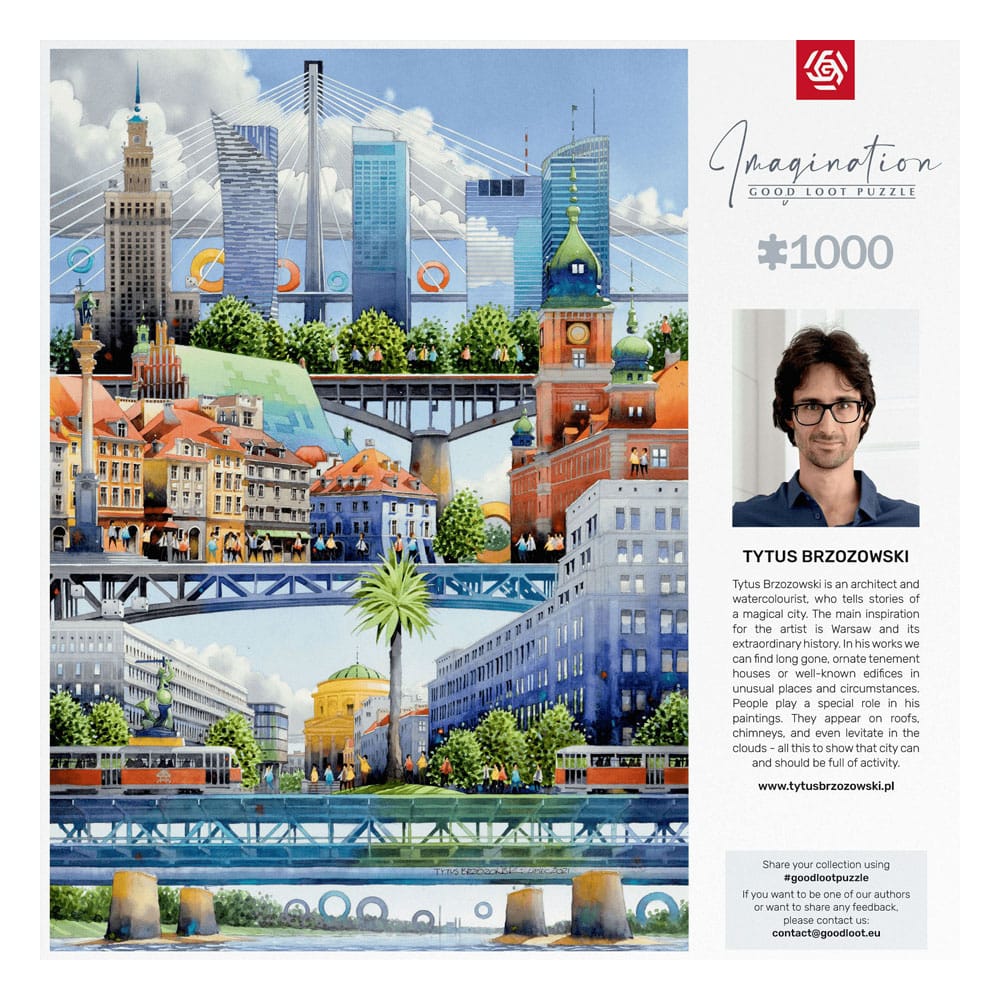 Tytus Brzozowski puzzle Imagination Warsaw Bridges (1000 pièces)