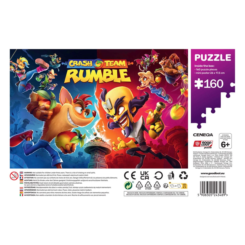 Crash Bandicoot puzzle Kids Rumble Heroes (160 pièces)