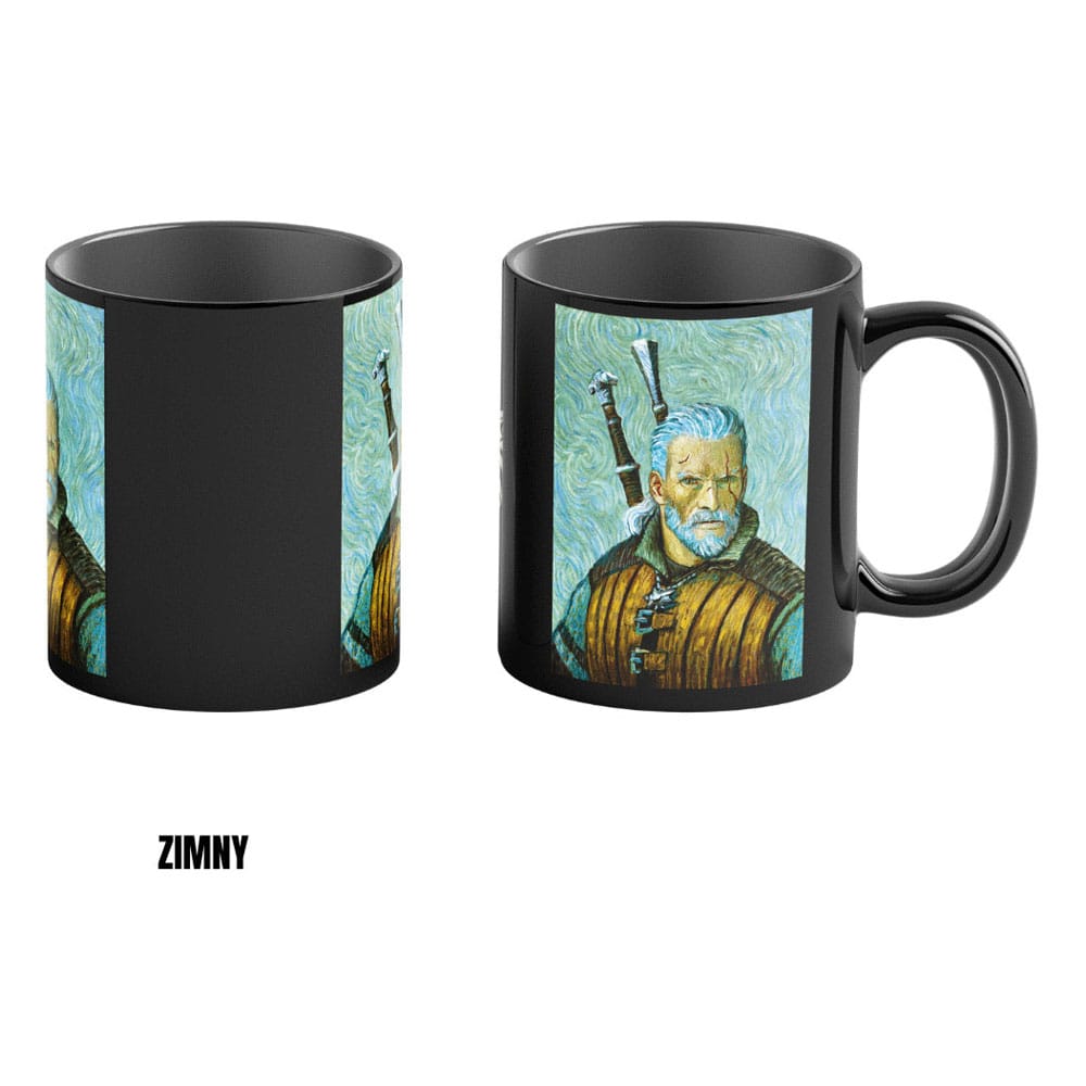 The Witcher III: Wild Hunt mug effet thermique Game Art Chronicles Geralt inspired by Vincent van Gogh 450 ml