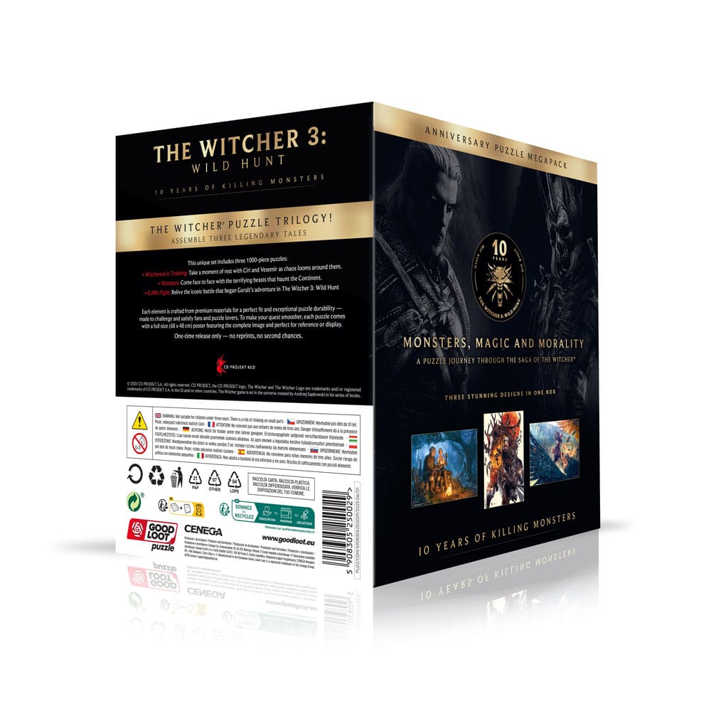 The Witcher 3 Puzzle Triology Wild Hunt 10 Years of Killing Monsters (1000 pièces)
